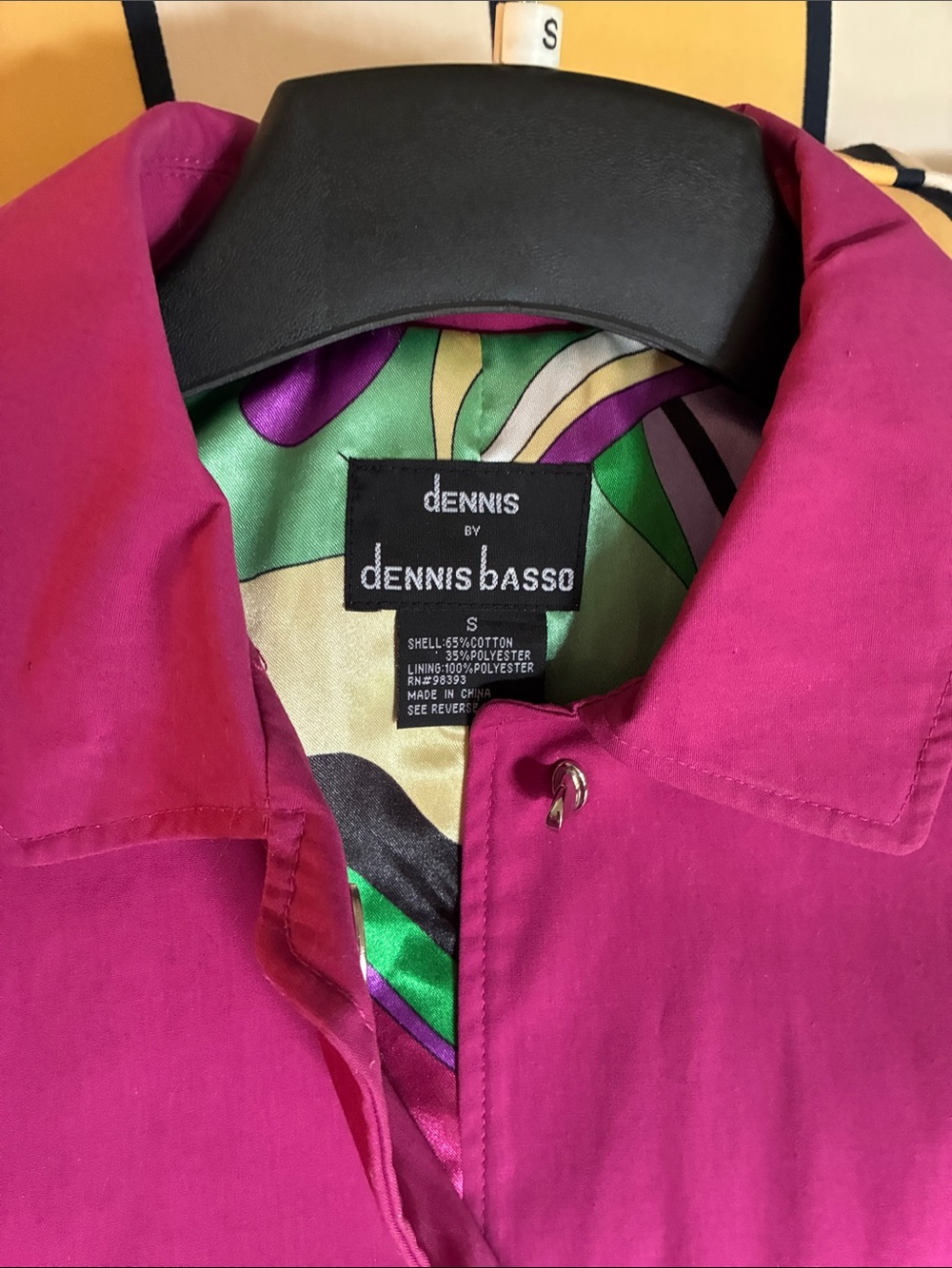 Y2K dennis basso Fuchsia Single-Breasted Trench Coat - Picture 2 of 7